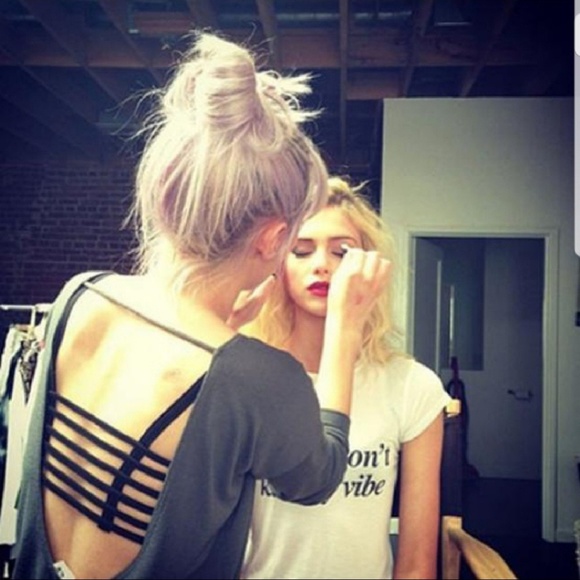 Black strappy bralette with caged back, padded, OS - Picture 2 of 6